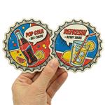 Podkładki pod piwo, papierowe, o specjalnym kształcie, nadruk dwustronny - na zamówienie