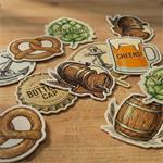 Podkładki pod piwo, papierowe, o specjalnym kształcie, nadruk dwustronny - na zamówienie