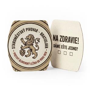 Podkładki pod piwo, papierowe, o specjalnym kształcie, nadruk dwustronny - na zamówienie