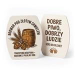 Podkładki pod piwo, papierowe, o specjalnym kształcie, nadruk dwustronny - na zamówienie
