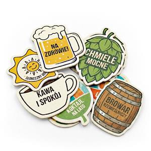 Podkładki pod piwo, papierowe, o specjalnym kształcie, nadruk jednostronny - na zamówienie