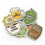 Podkładki pod piwo, papierowe, o specjalnym kształcie, nadruk jednostronny - na zamówienie