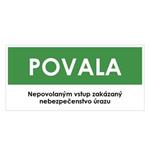 Povala, zelená, plast 2mm,190x90mm