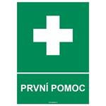 PRVNÍ POMOC - bezpečnostní tabulka, plast A4, 0,5 mm