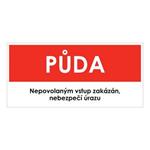 PŮDA, červená, plast 2 mm 190x90 mm