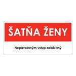 Šatňa ženy, plast 2mm s dierkami-190x90mm