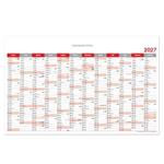 Ścienna mapa planer 2027 CZ - 100 x 63 cm - czerwony