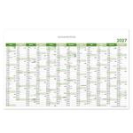 Ścienna mapa planer 2027 CZ - 100 x 63 cm - zielona