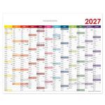 Ścienna mapa planer 2027 CZ - 124 x 100 cm - kolorowy