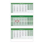 Ścienny Kalendarz 2024 - Czteromiesięczny zielony