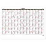 Ścienny Kalendarz 2024 - Planer roczny plakat A1 bezobrazowy