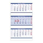 Ścienny Kalendarz 2024 - Trzymiesięczny składany niebieski