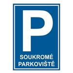 Soukromé parkoviště - bezpečnostní tabulka, plast 2 mm, A4