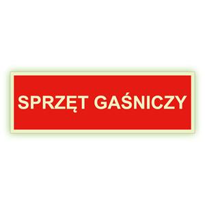 Sprzęt gaśniczy - fotoluminescencyjny znak, płyta PVC 2 mm 150x150 mm