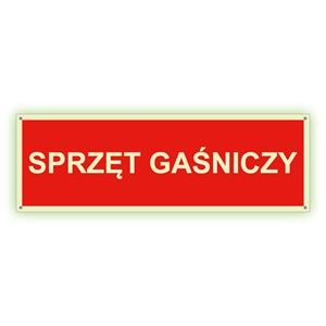 Sprzęt gaśniczy - fotoluminescencyjny znak z dziurkami, płyta PVC 2 mm 150x150 mm