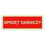 Sprzęt gaśniczy - fotoluminescencyjny znak z dziurkami, płyta PVC 2 mm 150x150 mm