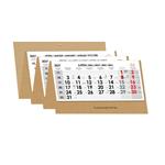 Sześciomiesięczny kalendarz Sixto Kraft składany czeski 2027 - szary