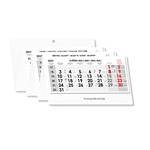 Sześciomiesięczny kalendarz Sixto składany czeski 2027 - szary