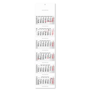 Sześciomiesięczny kalendarz Sixto składany czeski 2027 - szary