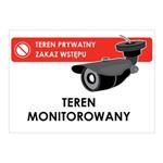 TEREN MONITOROWANY - TEREN PRYWATNY, płyta PVC 1 mm, 210x148 mm