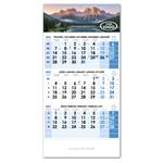 Trzymiesięczny kalendarz Trio czeski 2027 - niebieski