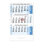 Trzymiesięczny kalendarz Trio czeski 2027 - niebieski