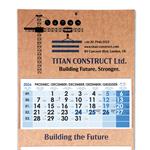 Trzymiesięczny kalendarz Trio Kraft składany czeski 2027 - niebieski