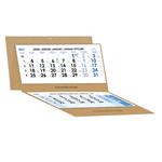 Trzymiesięczny kalendarz Trio Kraft składany czeski 2027 - niebieski