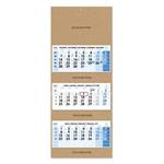 Trzymiesięczny kalendarz Trio Kraft składany czeski 2027 - niebieski