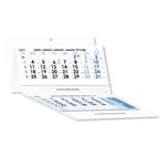 Trzymiesięczny kalendarz Trio składany czeski 2027 - niebieski