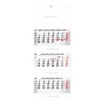 Trzymiesięczny kalendarz Trio składany czeski 2027 - szary