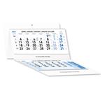 Trzymiesięczny kalendarz Trio składany czeski ze spiralą 2027 - niebieski