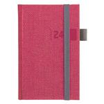 Tygodniowy kalendarz książkowy 2024 Tweed kieszonkowy - czerwony