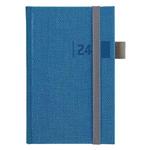 Tygodniowy kalendarz książkowy 2024 Tweed kieszonkowy - niebieski