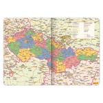 Tygodniowy kalendarz książkowy 2026 A5 Twill - bordowo-złoty