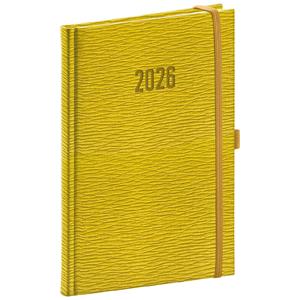 Tygodniowy kalendarz książkowy 2026 Rivoli - żółto-zielony