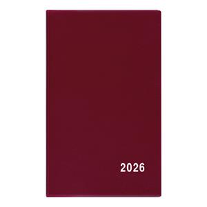 Tygodniowy kalendarz książkowy kieszonkowy 2026 Alois PVC - bordowy