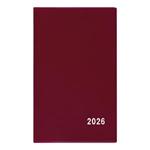 Tygodniowy kalendarz książkowy kieszonkowy 2026 Alois PVC - bordowy