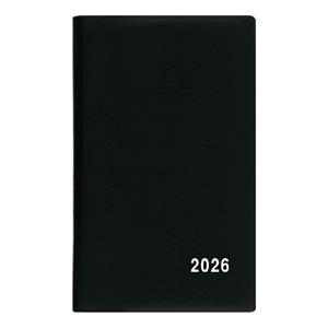 Tygodniowy kalendarz książkowy kieszonkowy 2026 Alois PVC - czarny