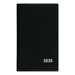 Tygodniowy kalendarz książkowy kieszonkowy 2026 Alois PVC - czarny