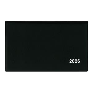 Tygodniowy kalendarz książkowy kieszonkowy 2026 Cyryl PVC - czarny