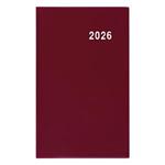 Tygodniowy kalendarz książkowy kieszonkowy 2026 Gustaw PVC - bordowy