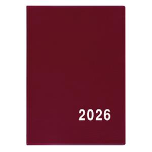 Tygodniowy kalendarz książkowy kieszonkowy 2026 Hynek PVC - bordowy