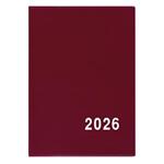 Tygodniowy kalendarz książkowy kieszonkowy 2026 Hynek PVC - bordowy