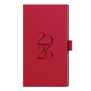 Tygodniowy kalendarz książkowy kieszonkowy 2026 Jakub Deny - czerwony