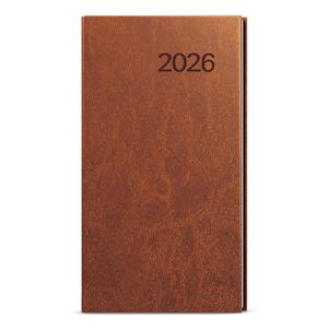 Tygodniowy kalendarz książkowy kieszonkowy 2026 Jakub Vivella - brązowy