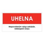 UHELNA, červená, plast 2 mm 190x90 mm