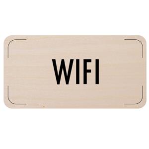 Znak drzwi - Wi-Fi, płyta drewniana, 160 x 80 mm